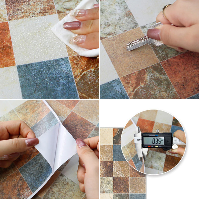 Avtoit | Peel & Stick Tiles Square Stain Resistant Plastic Peel and Stick Tiles for Kitchen 20 Pack
