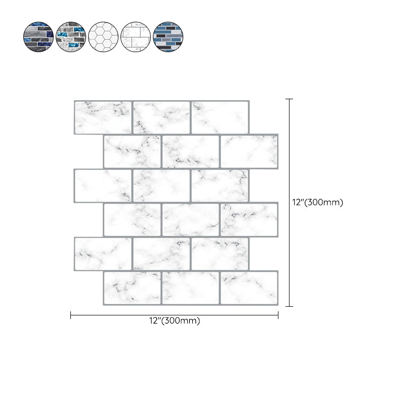 Avtoit | Peel and Stick Wall Tile Water Repellent Rectangle PVC Peel & Stick Subway Tile