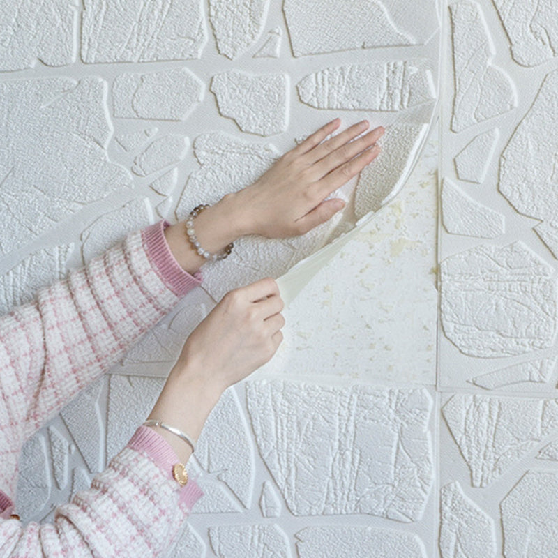 Avtoit | Modern Pearl Wainscoting PVC Wall Access Panel Peel and Stick Wall Tile for Bedroom
