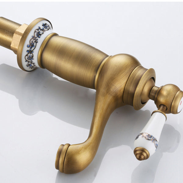Avtoit | Low arch country vessel faucet single lever brass faucet for bathroom