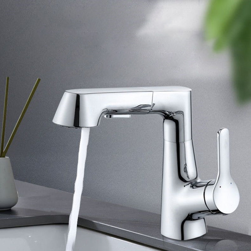 Avtoit | Modern Vessel Sink Faucet Copper Single Handle Pull Down Low Arc Vessel Faucet