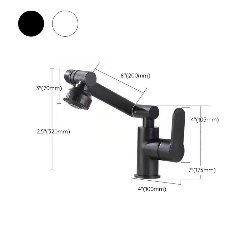 Avtoit | Modern sink faucet stainless steel lever handles swivel spout sink faucet