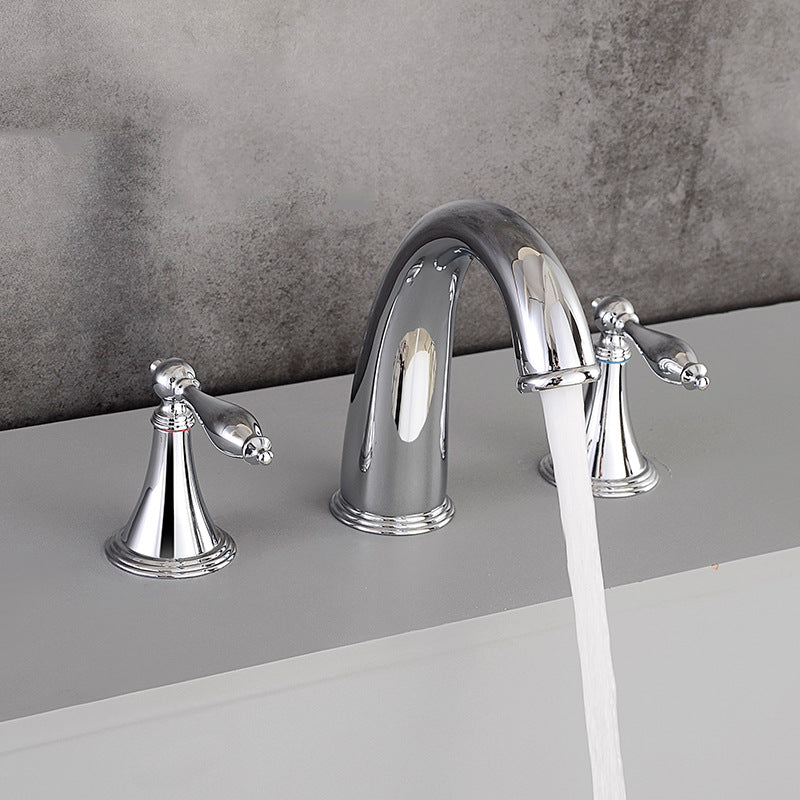 Avtoit | Modern widespread sink faucet Simple bathroom double handle faucet with lever handle