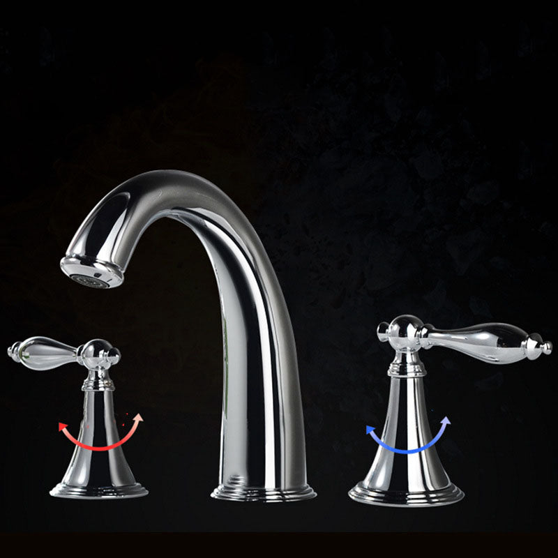 Avtoit | Modern widespread sink faucet Simple bathroom double handle faucet with lever handle