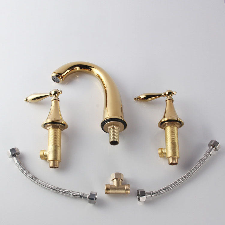 Avtoit | Modern widespread sink faucet Simple bathroom double handle faucet with lever handle