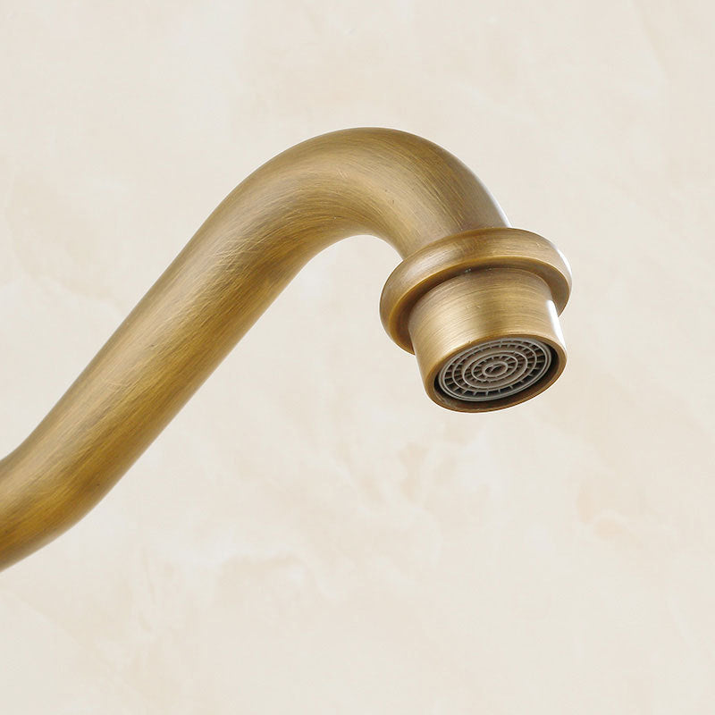Avtoit | Vintage Bathtub Faucet with Two Cross Handles Made of Pure Copper Wall-Mounted Fixture