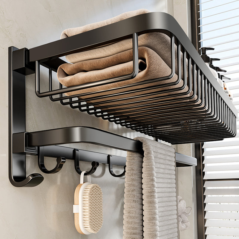 Avtoit | Modern Bathroom Accessories Set Black Bath Shelf Bath Accessories Set
