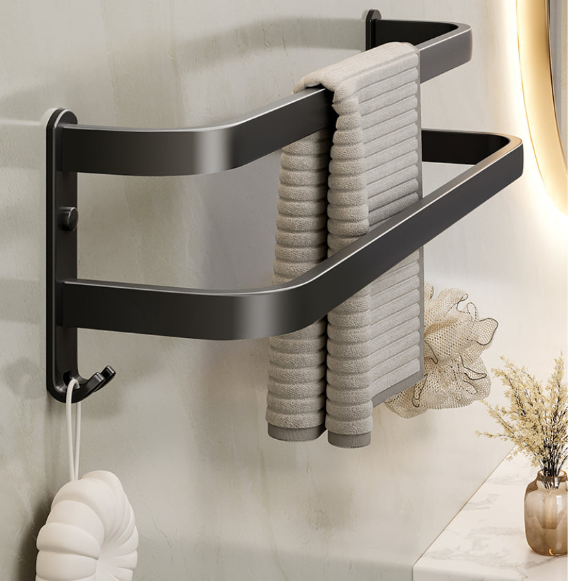 Avtoit | Modern Bathroom Accessories Set Black Bath Shelf Bath Accessories Set