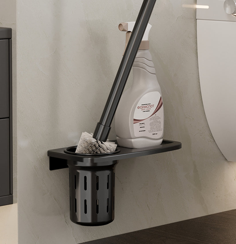 Avtoit | Modern Bathroom Accessories Set Black Bath Shelf Bath Accessories Set