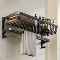 Avtoit | Modern Bathroom Accessories Set Black Bath Shelf Bath Accessories Set