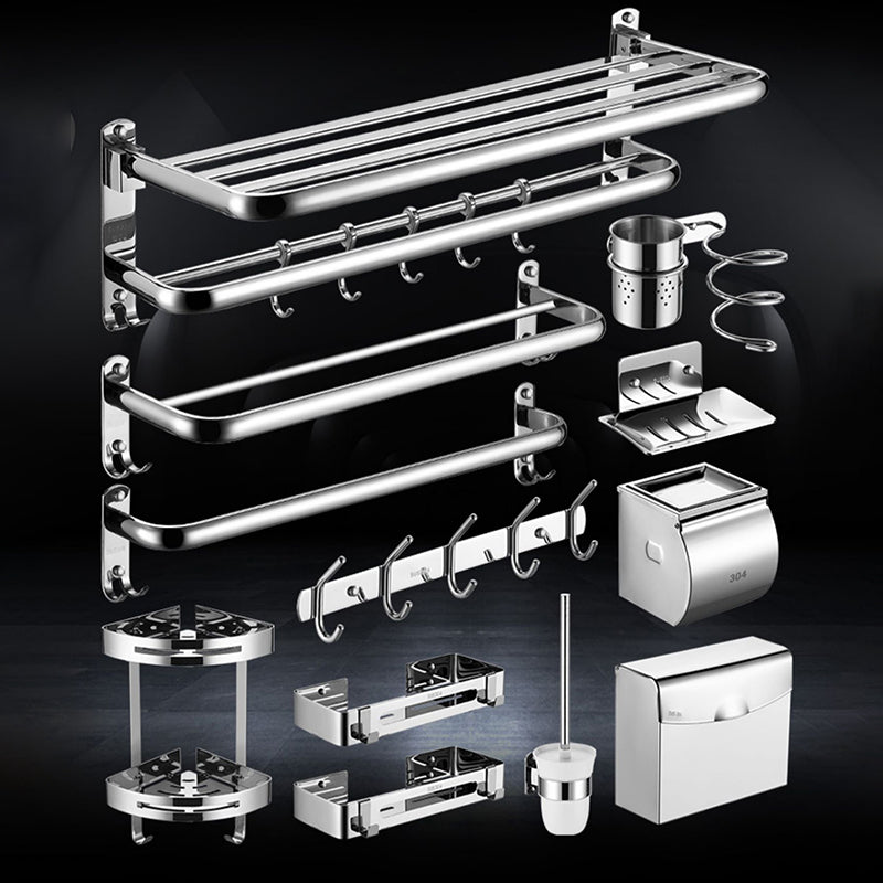 Avtoit | Modern Stainless Steel Bathroom Shelf Paper Holder Bathroom Accessory Set
