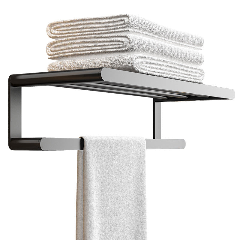 Avtoit | Modern Bathroom Set with Bath Shelf/Towel Holder & Paper Holder Black Bathroom Hardware