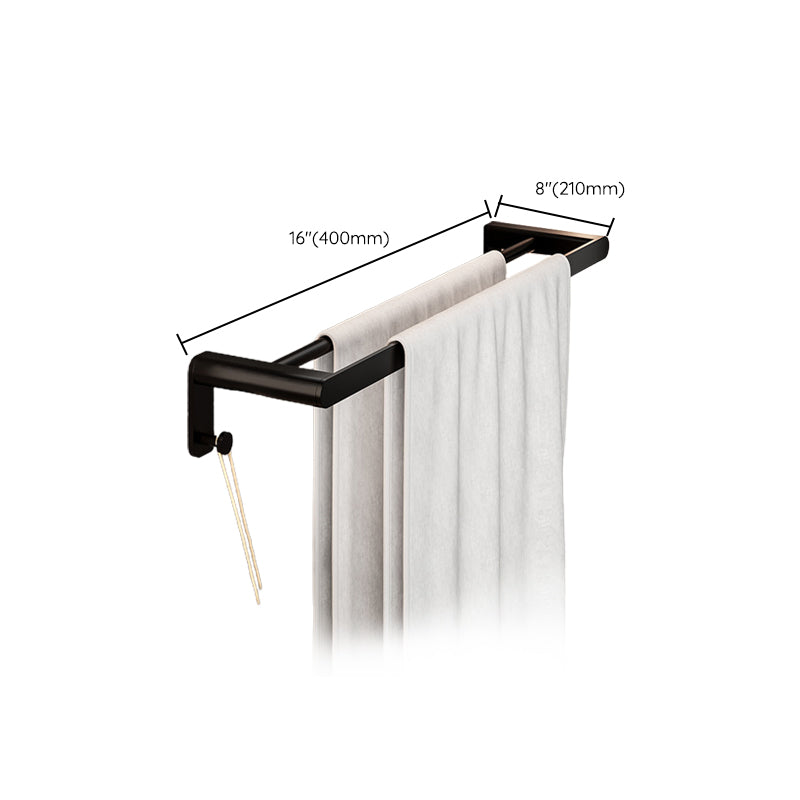 Avtoit | Modern Bathroom Set with Bath Shelf/Towel Holder & Paper Holder Black Bathroom Hardware