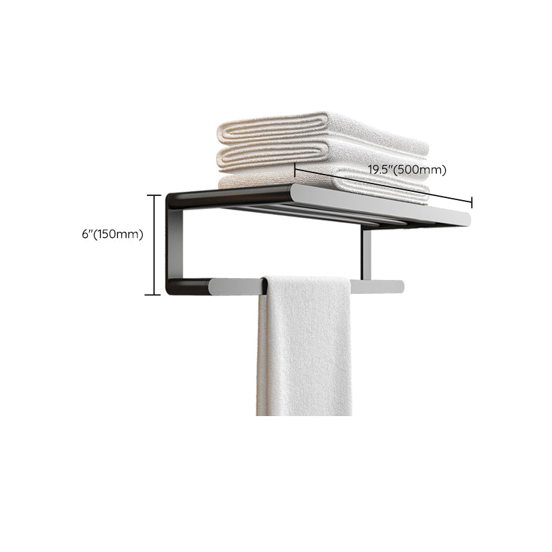 Avtoit | Modern Bathroom Set with Bath Shelf/Towel Holder & Paper Holder Black Bathroom Hardware