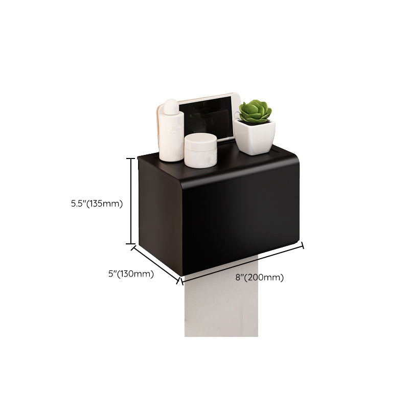 Avtoit | Modern Bathroom Set with Bath Shelf/Towel Holder & Paper Holder Black Bathroom Hardware