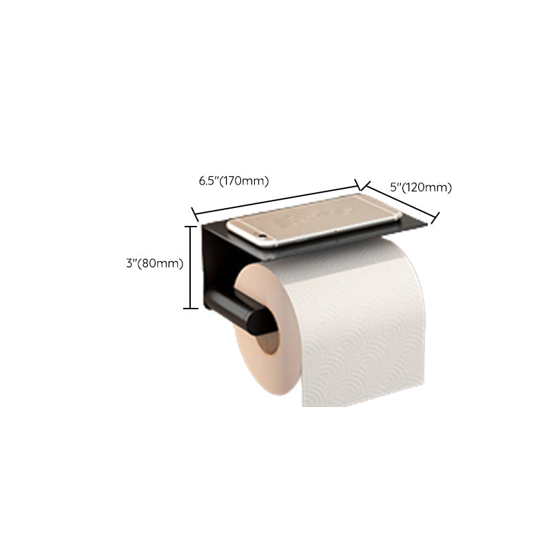 Avtoit | Modern Bathroom Set with Bath Shelf/Towel Holder & Paper Holder Black Bathroom Hardware