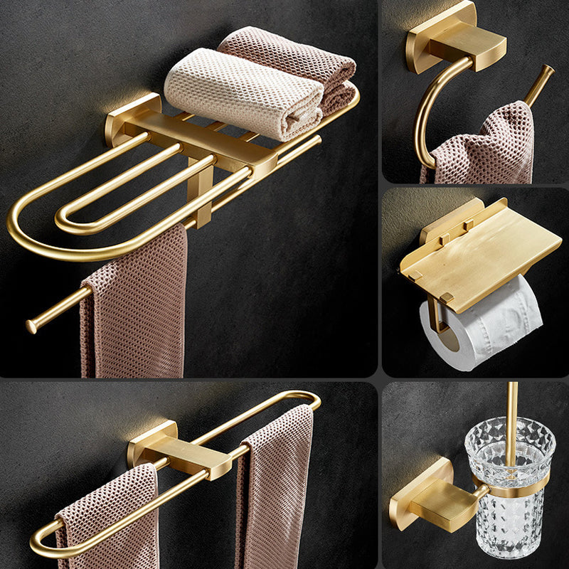 Avtoit | Traditional Golden Bath Accessories Set Brass Bathroom Accessories Kit