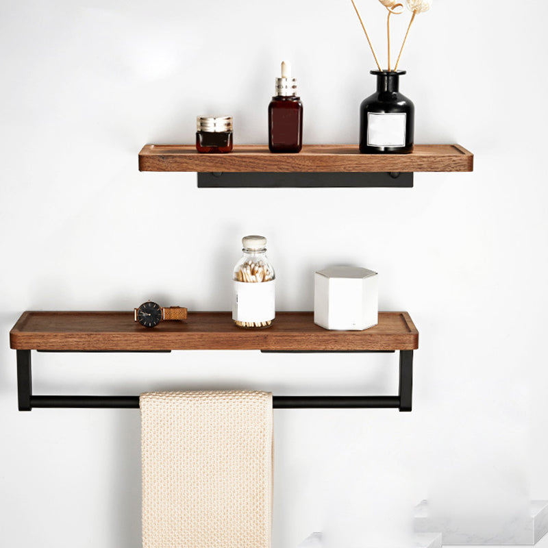 Avtoit | Wood and Aluminum Bath Accessory Set Black Bathroom Accessory Kit