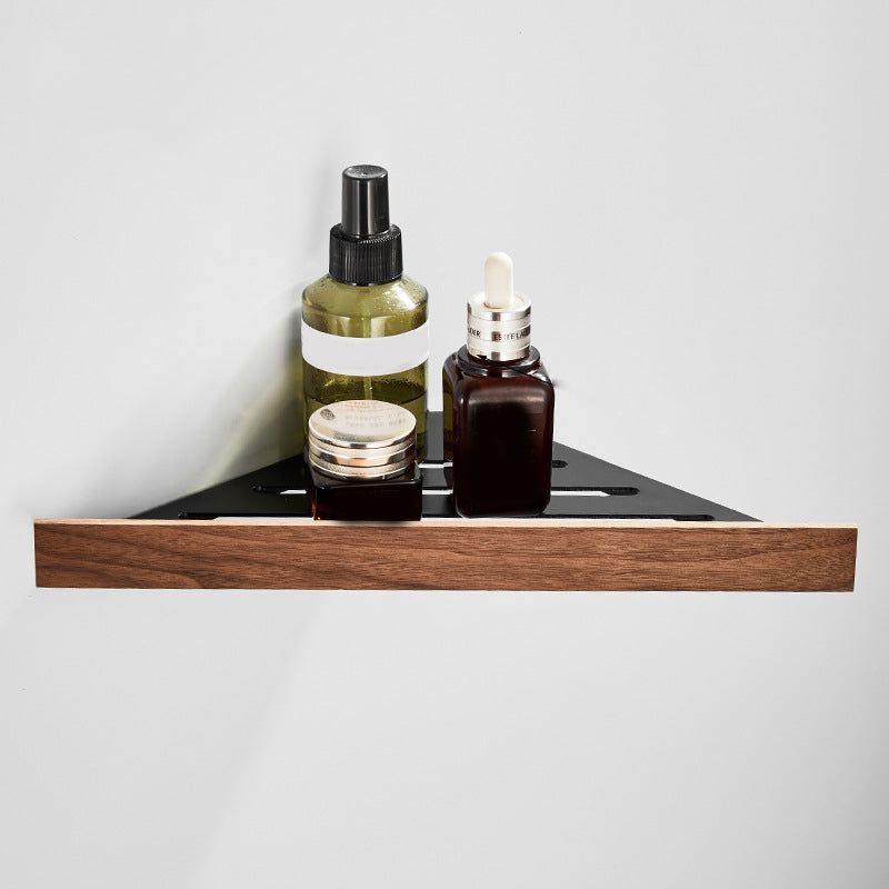 Avtoit | Wood and Aluminum Bath Accessory Set Black Bathroom Accessory Kit