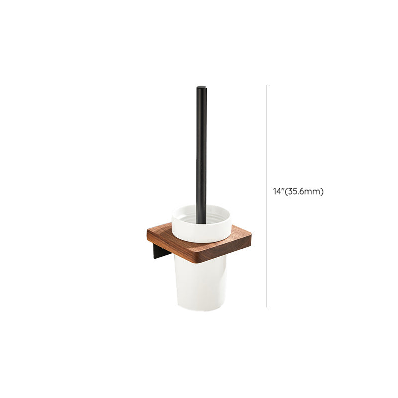 Avtoit | Wood and Aluminum Bath Accessory Set Black Bathroom Accessory Kit