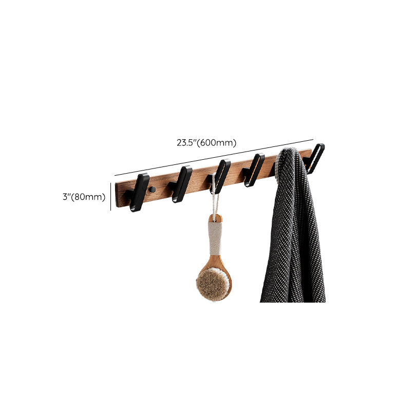 Avtoit | Wood and Aluminum Bath Accessory Set Black Bathroom Accessory Kit