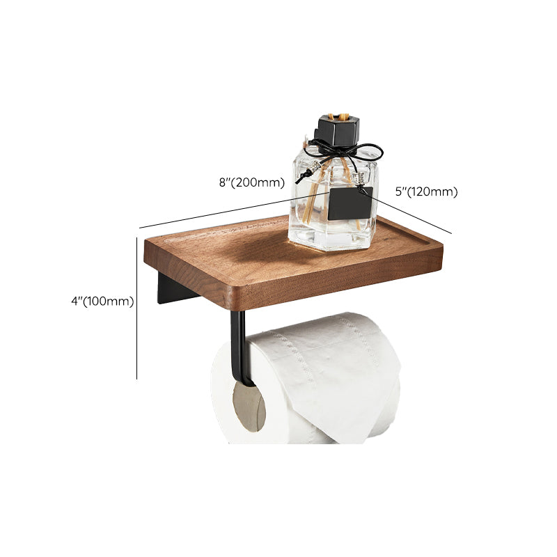 Avtoit | Wood and Aluminum Bath Accessory Set Black Bathroom Accessory Kit