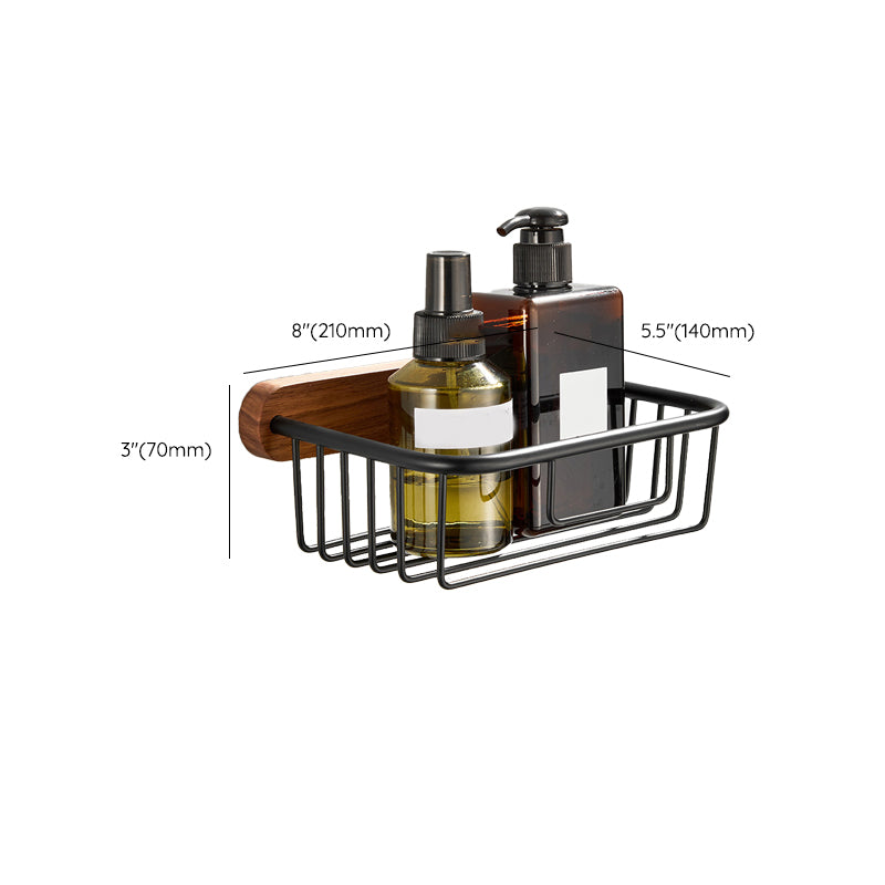 Avtoit | Wood and Aluminum Bath Accessory Set Black Bathroom Accessory Kit