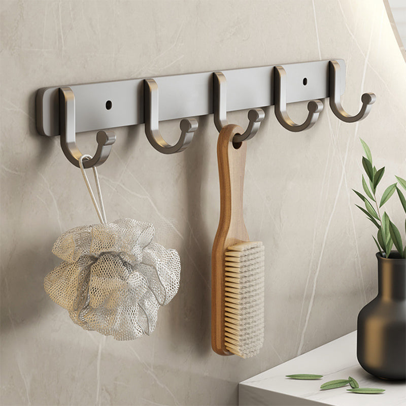 Avtoit | Contemporary Bathroom Accessory Set Grey Aluminum Bathroom Accessory Kit