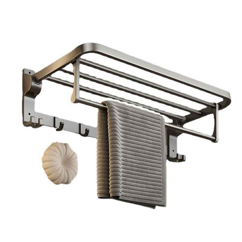 Avtoit | Contemporary Bathroom Accessory Set Grey Aluminum Bathroom Accessory Kit