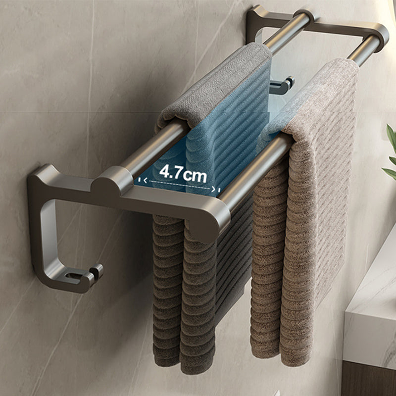 Avtoit | Contemporary Bathroom Accessory Set Grey Aluminum Bathroom Accessory Kit
