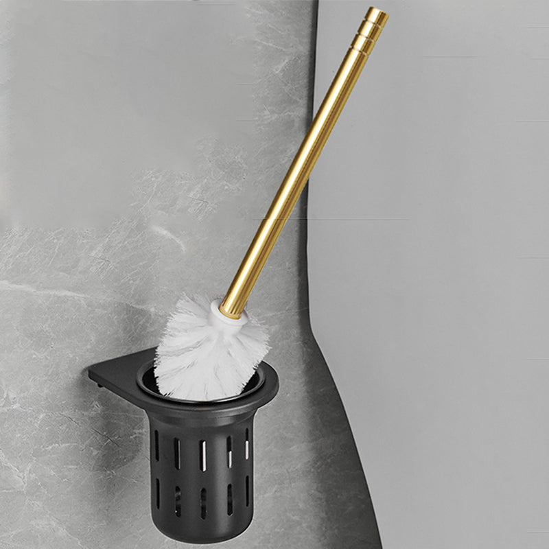 Avtoit | Contemporary Bath Accessories Set Black & Golden Bath Shelf/Towel Bar