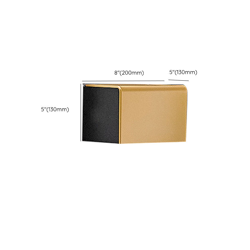 Avtoit | Contemporary Bath Accessories Set Black & Golden Bath Shelf/Towel Bar