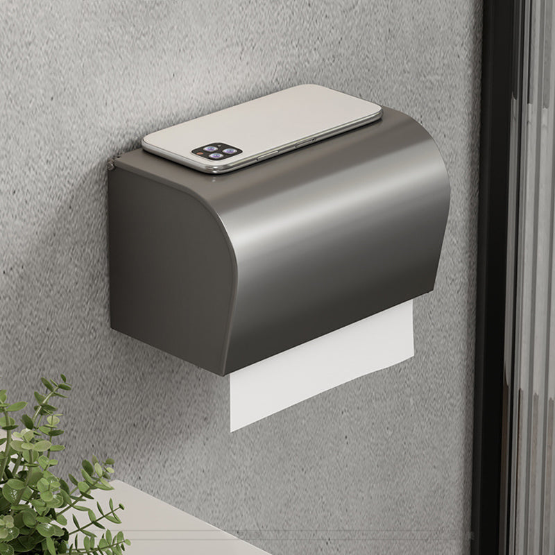 Avtoit | Gray contemporary bathroom accessory set Bathroom shelf/towel holder & bathrobe hook incl.