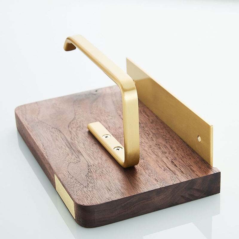 Avtoit | Wood and Aluminum Bath Hardware Set Golden Bathroom Accessory Set