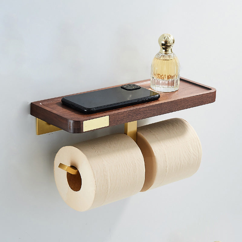Avtoit | Wood and Aluminum Bath Hardware Set Golden Bathroom Accessory Set