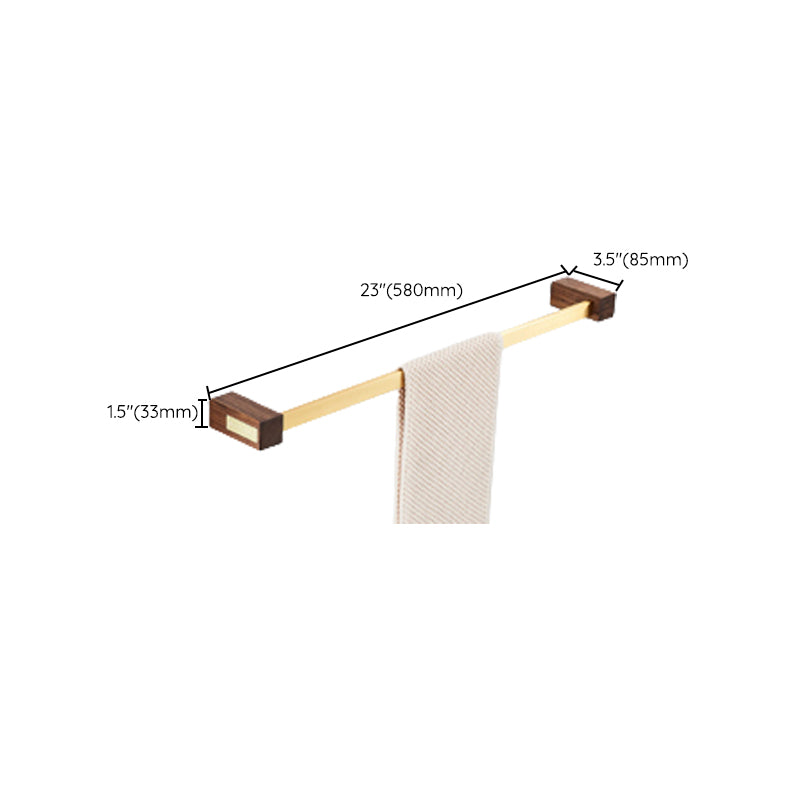 Avtoit | Wood and Aluminum Bath Hardware Set Golden Bathroom Accessory Set