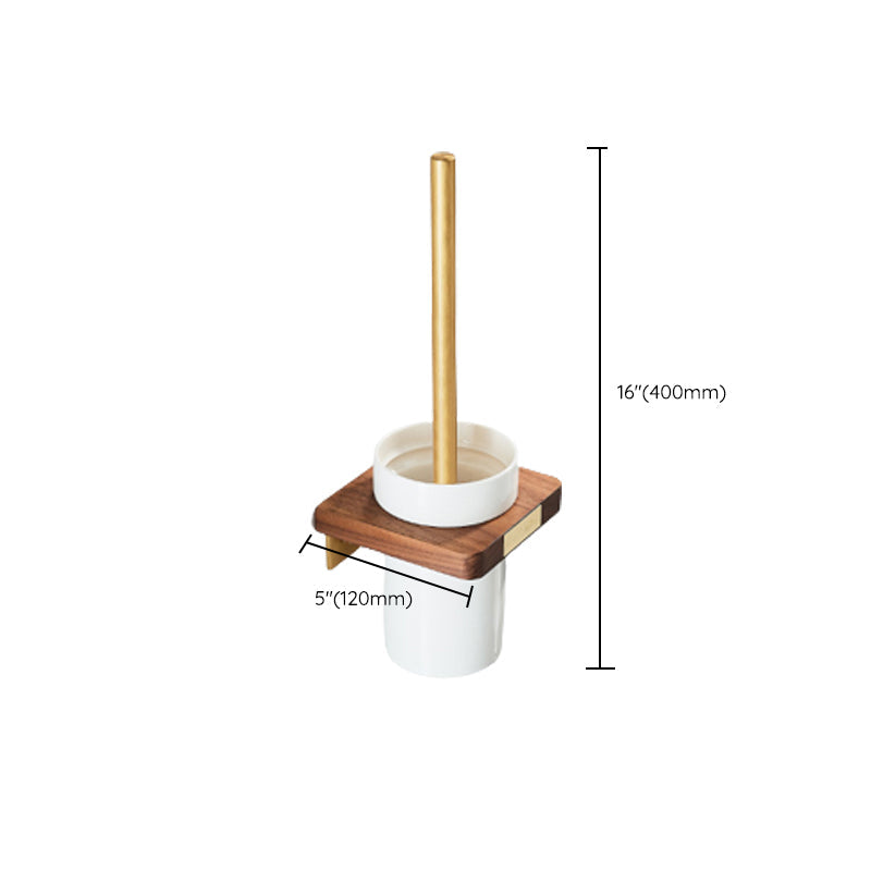 Avtoit | Wood and Aluminum Bath Hardware Set Golden Bathroom Accessory Set