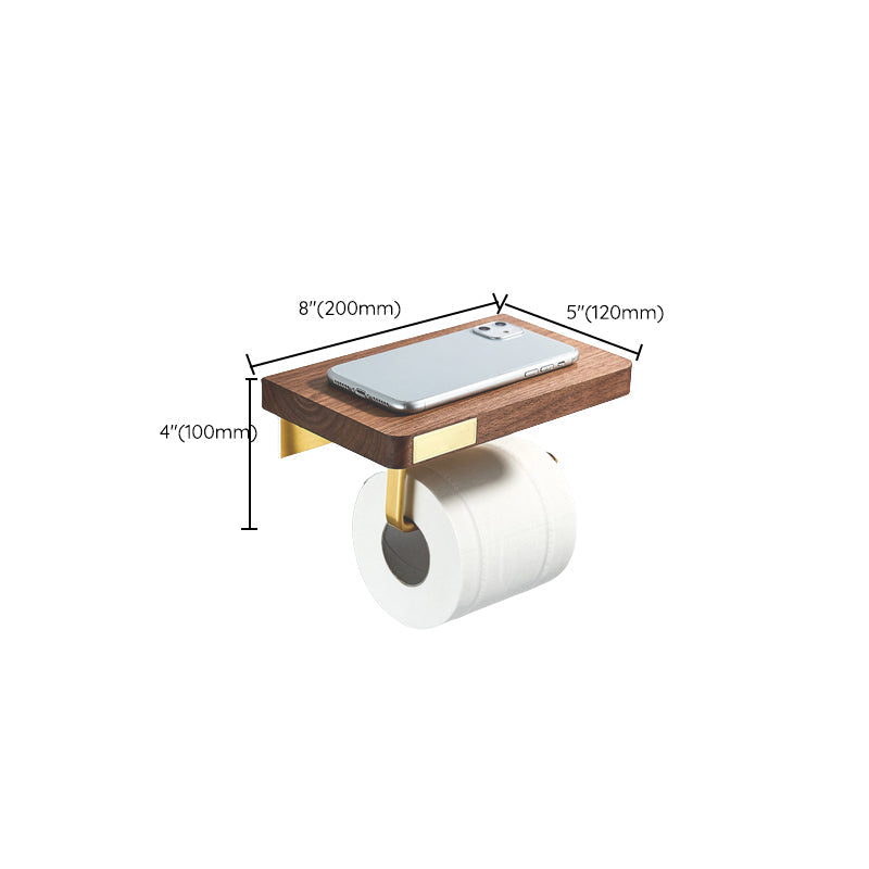 Avtoit | Wood and Aluminum Bath Hardware Set Golden Bathroom Accessory Set