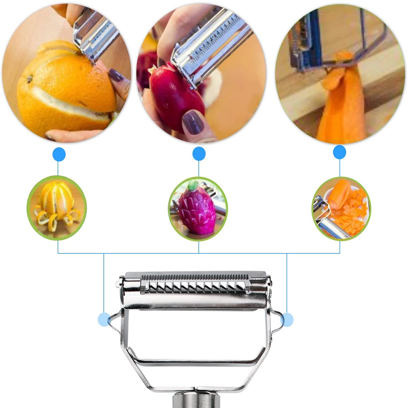 Avtoit | Ultra-sharp Stainless Steel Multifunctional Vegetable Peeler & Julienne Cutter