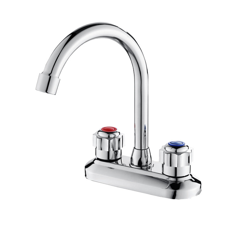 Avtoit | Circular 2-Handle Bathroom Faucet Contemporary Brass Sink Faucet