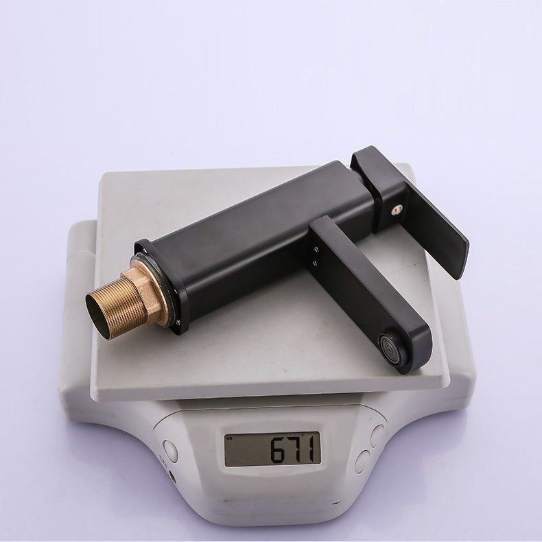 Avtoit | Industrial Bathroom Faucet Stainless Steel Lever Handles with Water Hose Sink Faucet