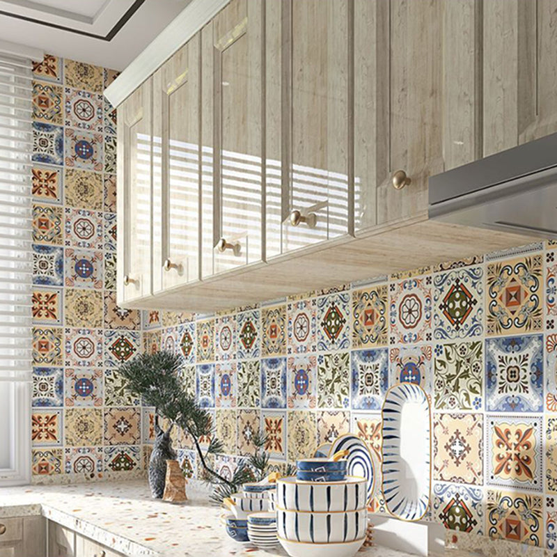 Avtoit | Wall tile paste Wallpaper Floral check pattern Wallpaper tile