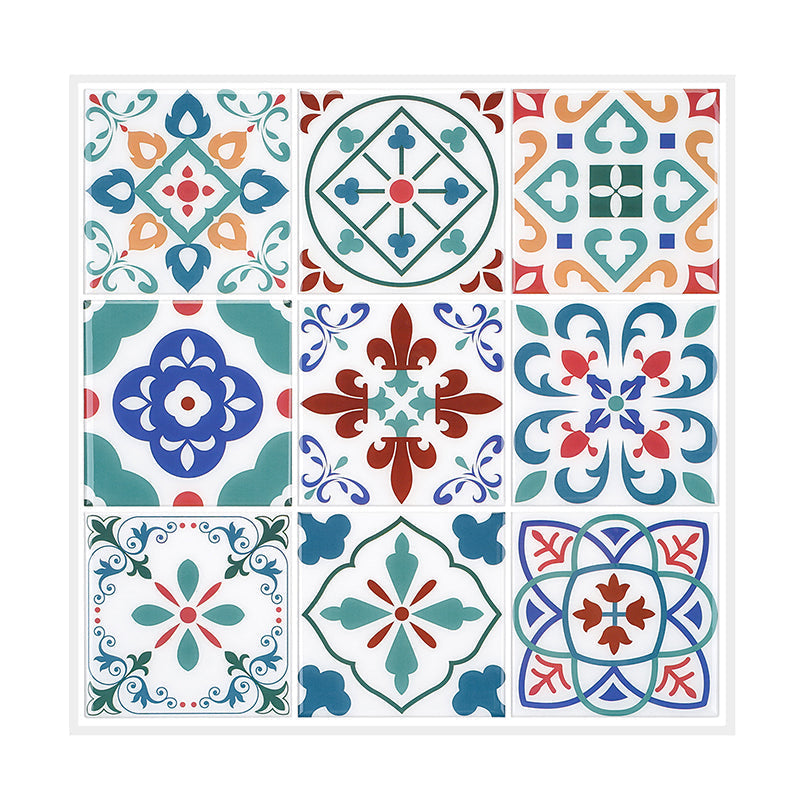 Avtoit | Wall tiles paste wallpaper Floral check pattern wallpaper tile