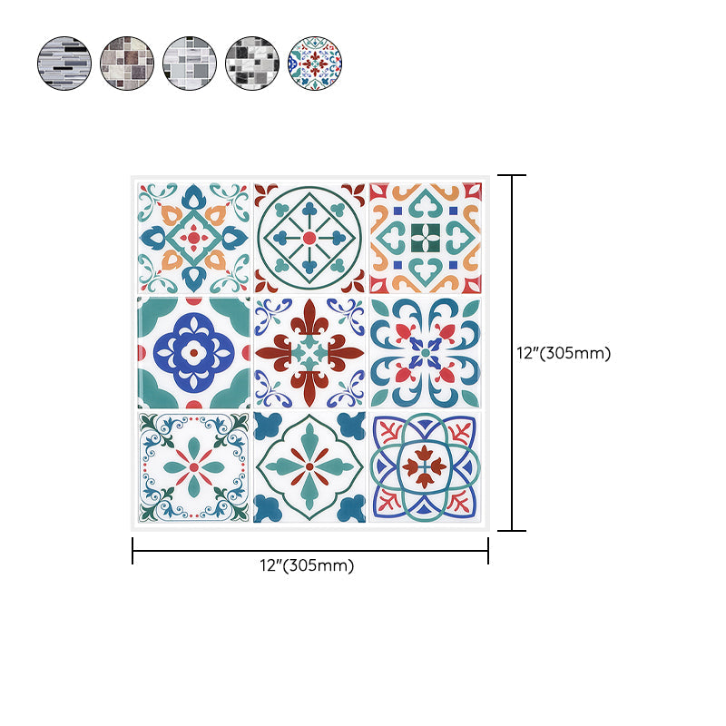 Avtoit | Wall tiles paste wallpaper Floral check pattern wallpaper tile