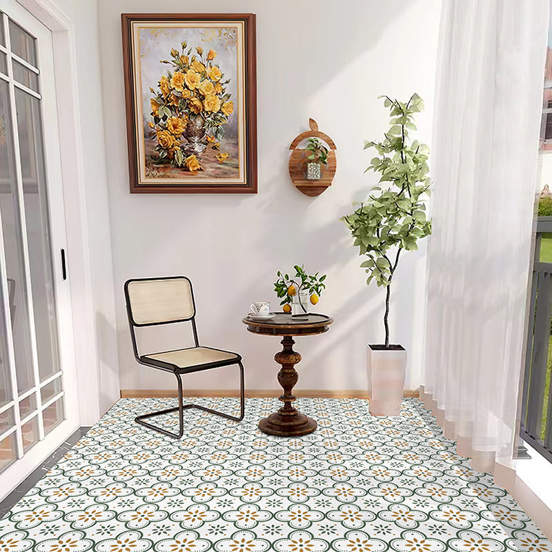 Avtoit | Peel and Stick PVC Flooring Matte Vinyl Flooring with Floral Pattern