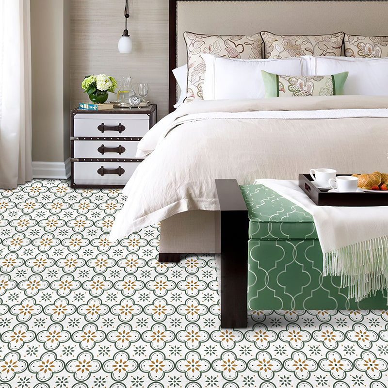 Avtoit | Peel and Stick PVC Flooring Matte Vinyl Flooring with Floral Pattern
