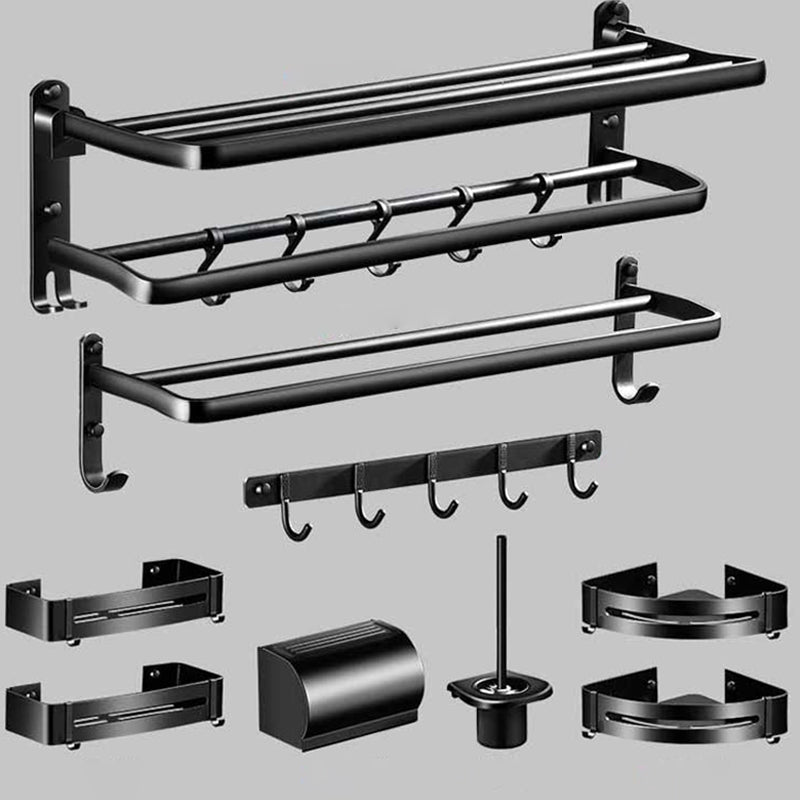 Avtoit | Modern Aluminum Bathroom Hardware Set Black Bathroom Accessory Set