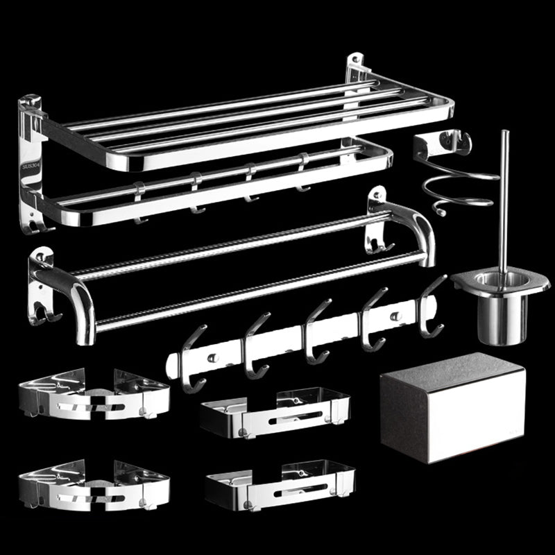Avtoit | Modern Stainless Steel Bathroom Set Silver Bathroom Accessory Set