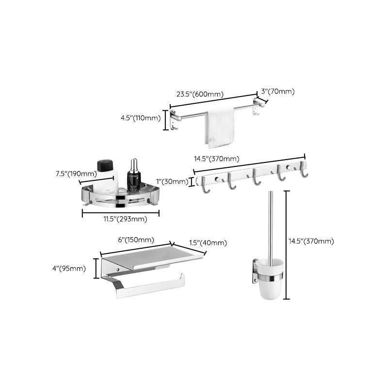 Avtoit | Modern Bathroom Accessory Set Stainless Steel Bathroom Shelf Bathroom Set