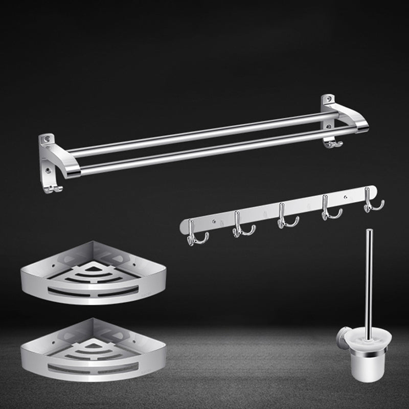 Avtoit | Modern Silver Bathroom Fixtures Set Metal Bathroom Accessories Kit